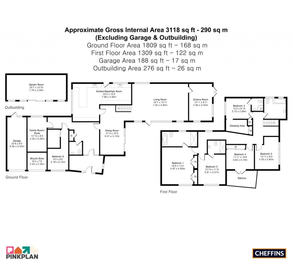 Floorplans For Caxton End, Bourn, Cambridge