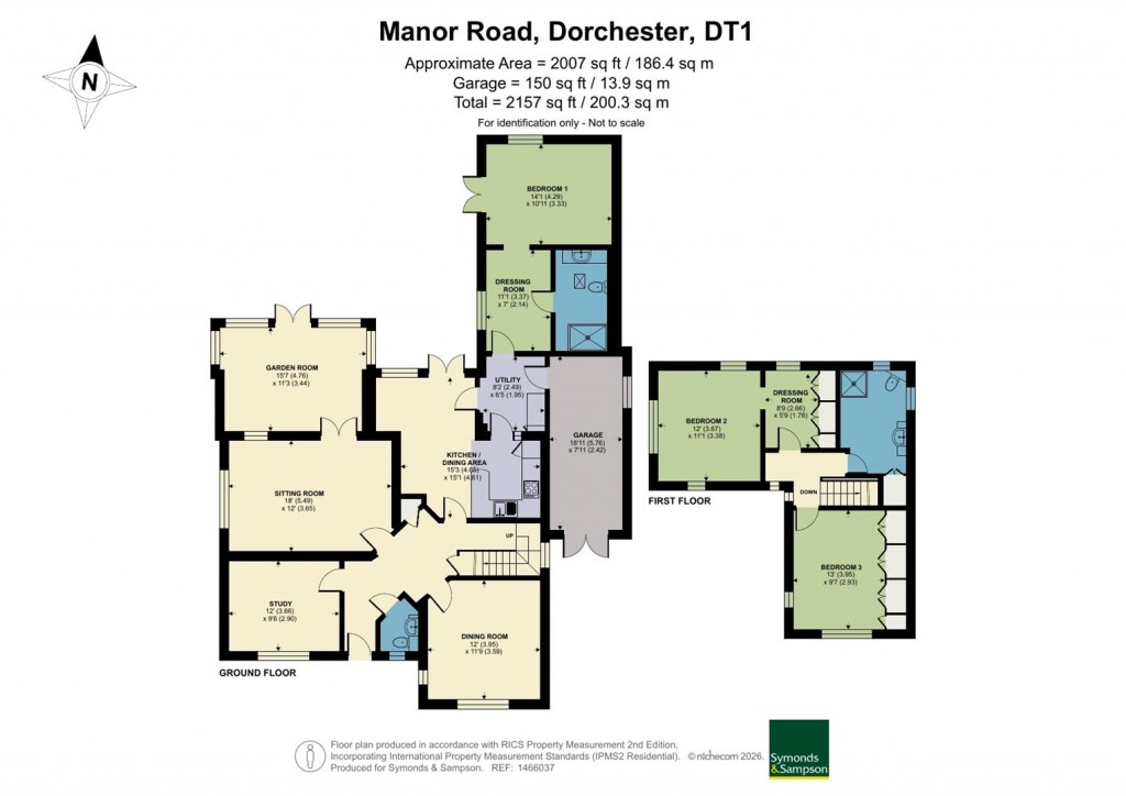 Floorplans For Manor Road, Dorchester, Dorset
