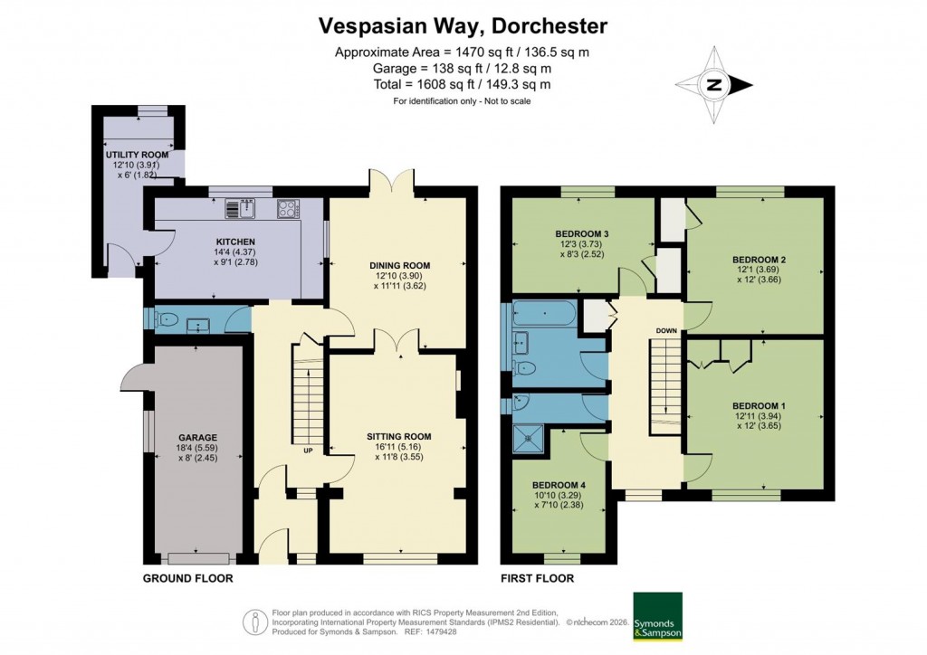 Floorplans For Vespasian Way, Dorchester