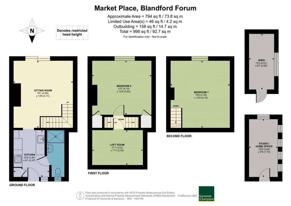 Floorplans For Market Place, Blandford Forum