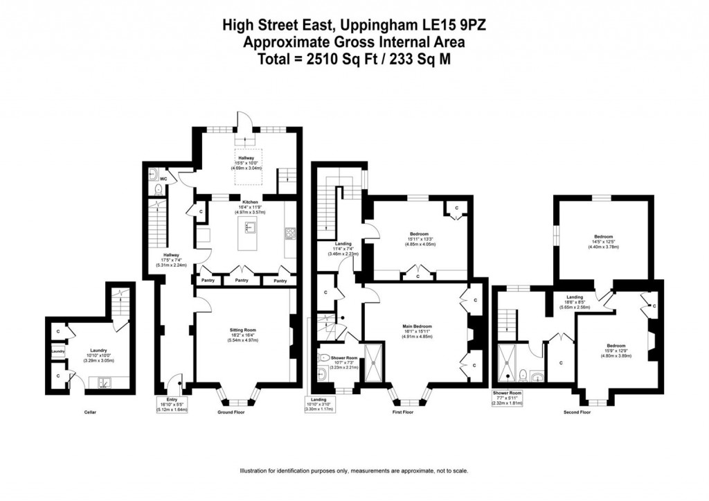 Floorplans For High Street East, Uppingham, Rutland