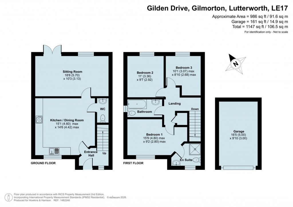 Floorplans For Gilden Drive, Gilmorton, Leicestershire, LE17