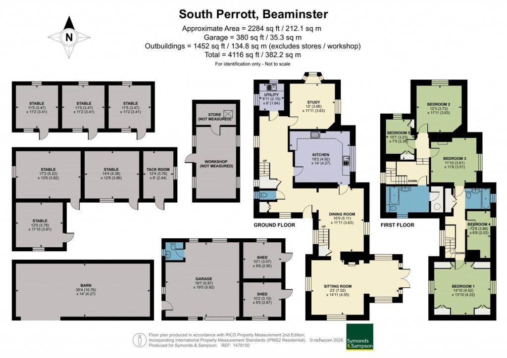 Floorplans For South Perrott, Beaminster