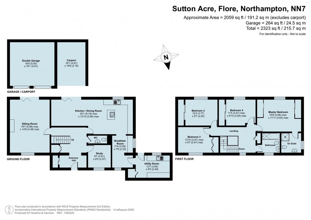 Floorplans For Sutton Acre, Flore, Northampton, NN7
