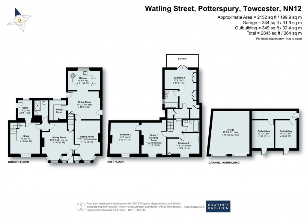 Floorplans For Watling Street, Potterspury, NN12