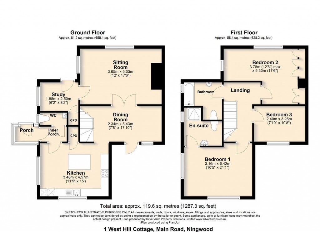 Floorplans For Ningwood, Isle of Wight