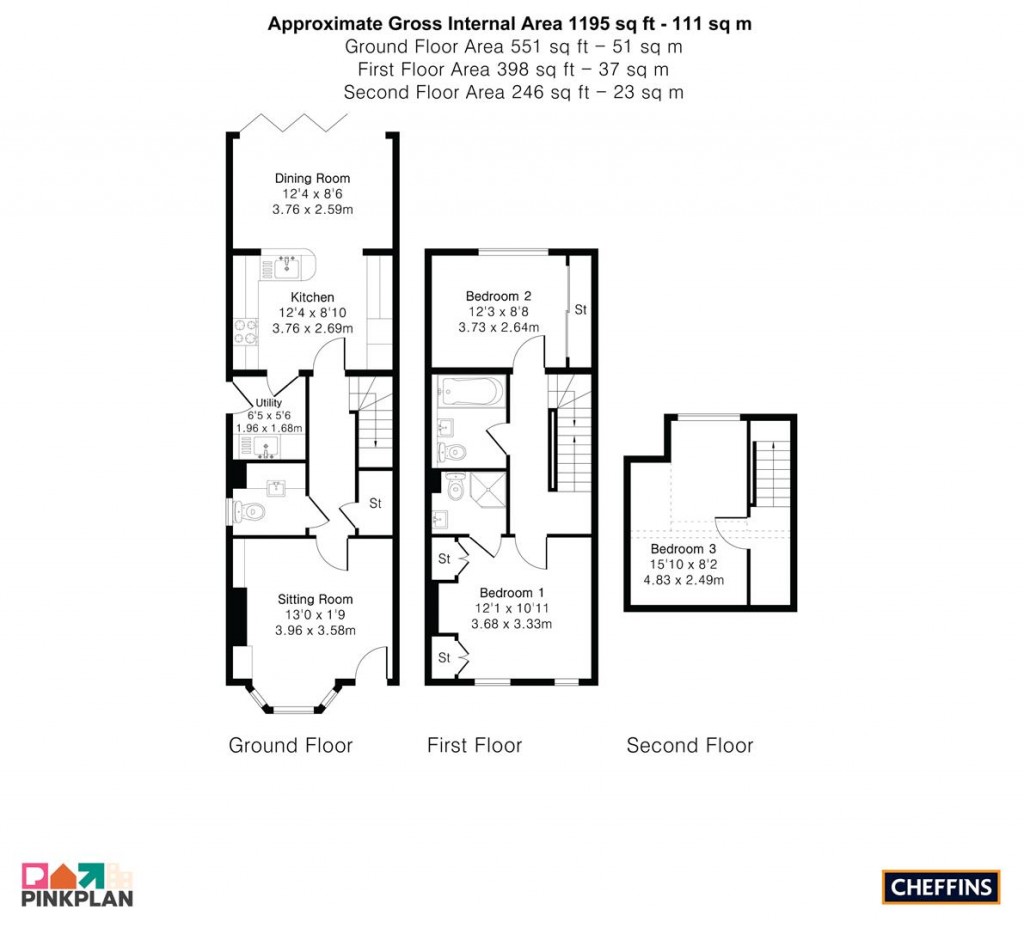 Floorplans For Pepys Terrace, Impington, Cambridge