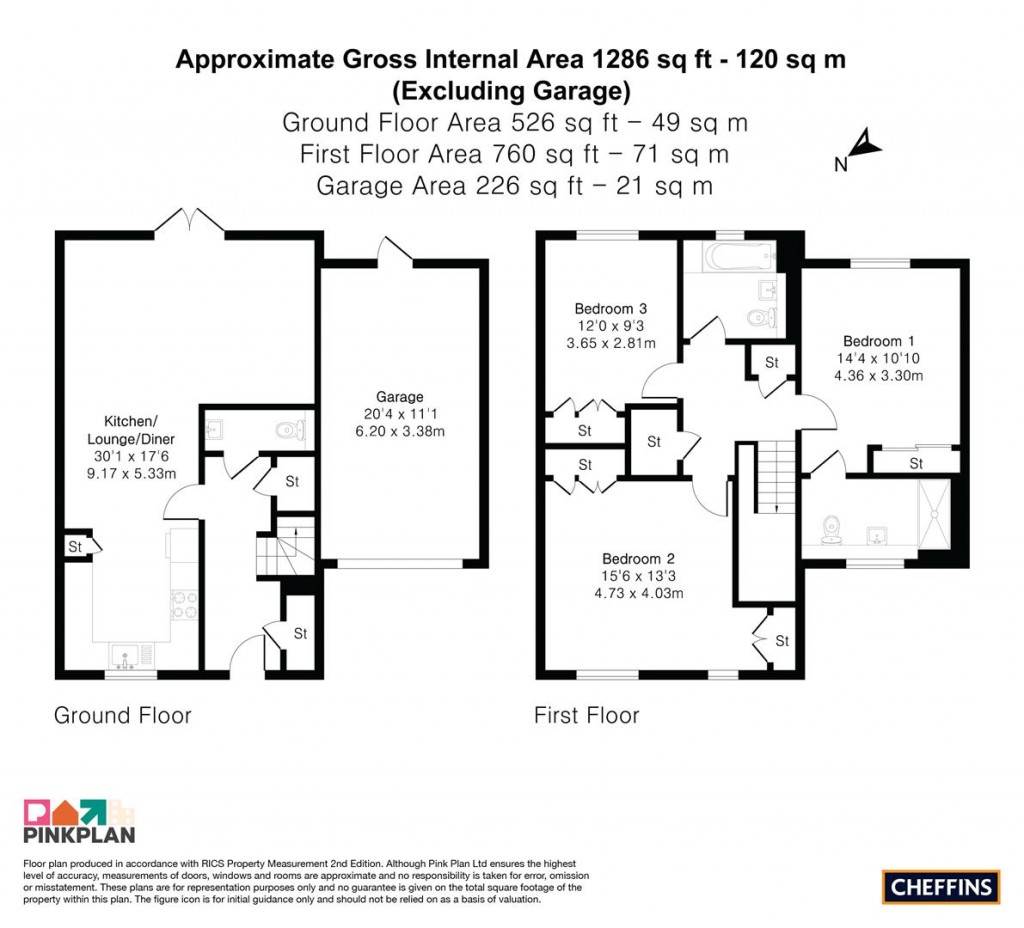 Floorplans For Farriers Way, Balsham, Cambridge