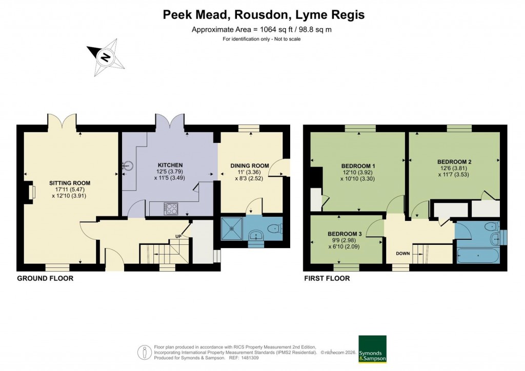 Floorplans For Peek Mead, Rousdon, Lyme Regis