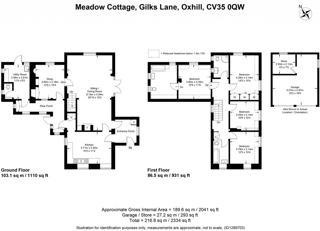 Floorplans For Gilks Lane, Oxhill