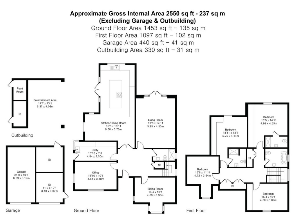 Floorplans For Debden Green, Saffron Walden
