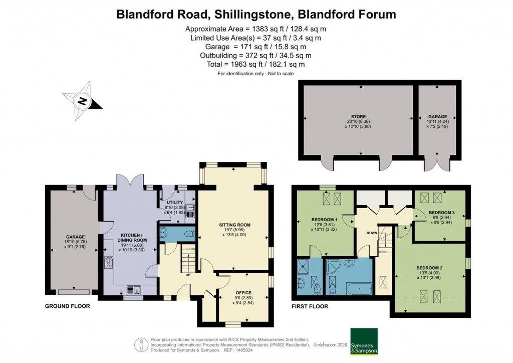 Floorplans For Blandford Road, Shillingstone, Blandford Forum