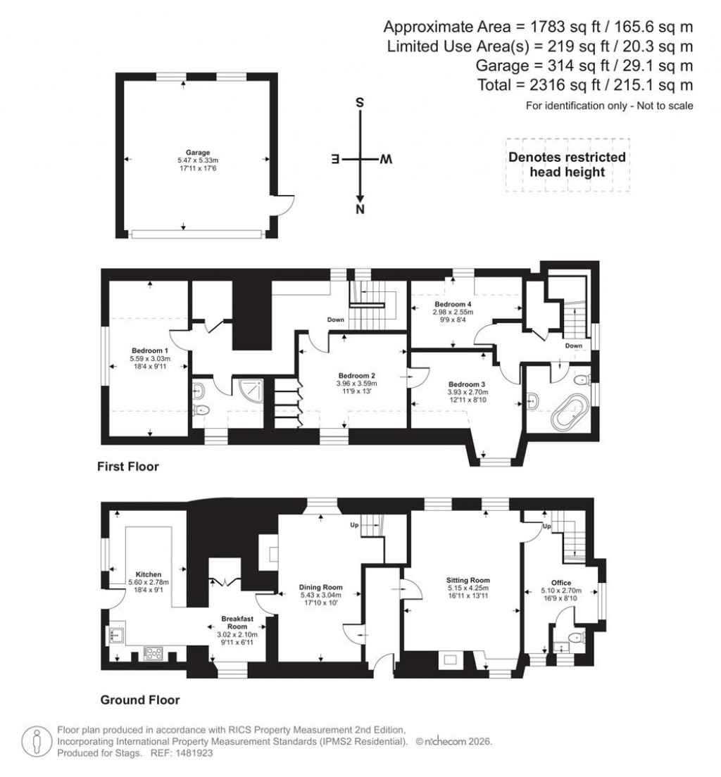 Floorplans For Park Lane, Carhampton, Minehead