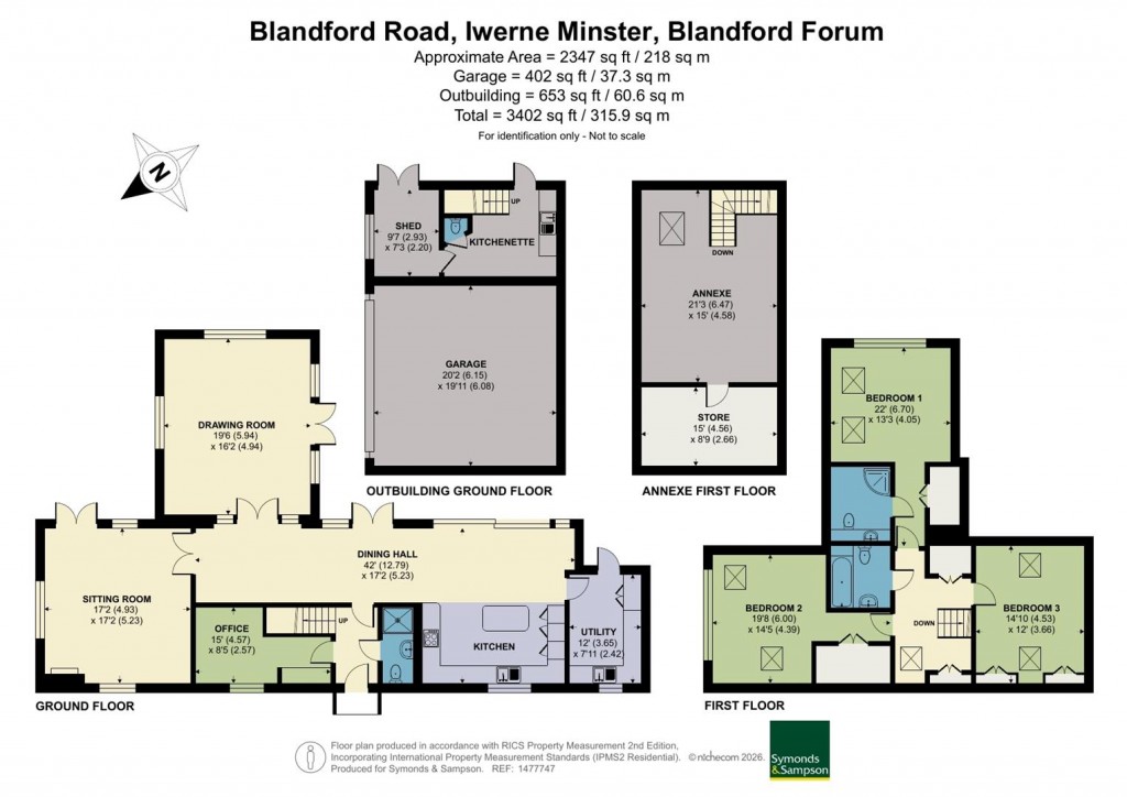 Floorplans For Iwerne Minster, Dorset