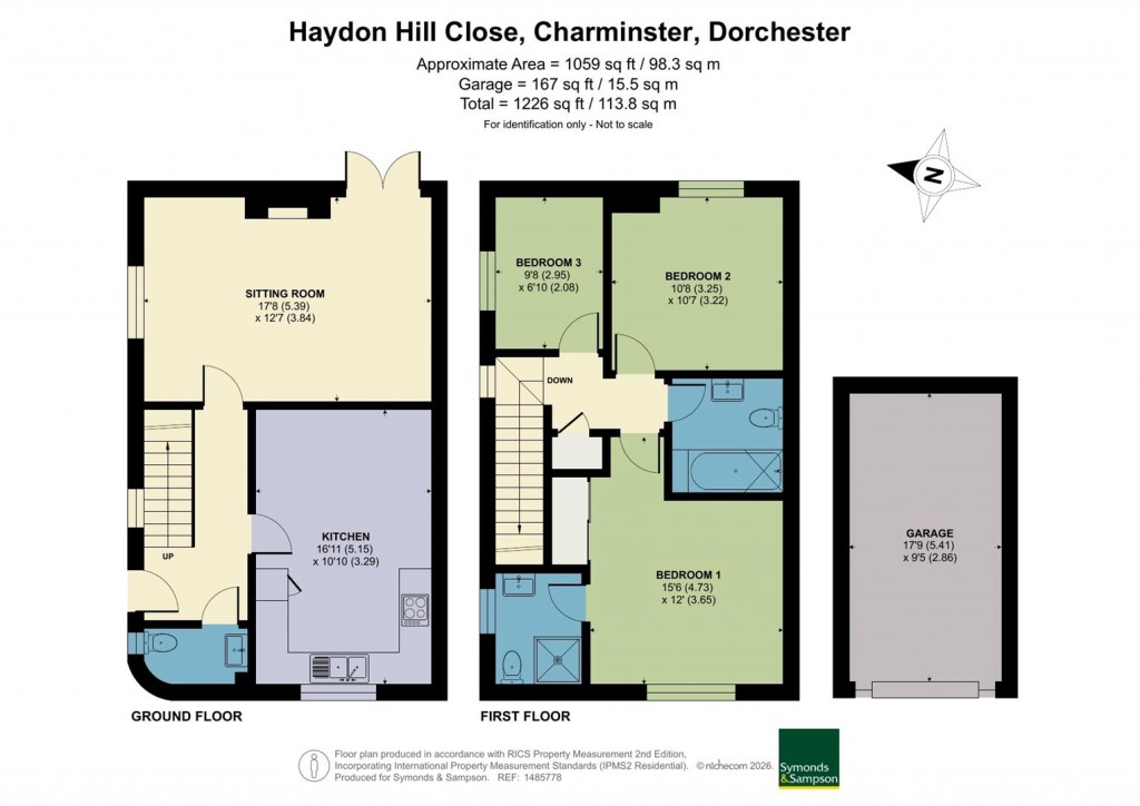 Floorplans For Haydon Hill Close, Charminster, Dorchester