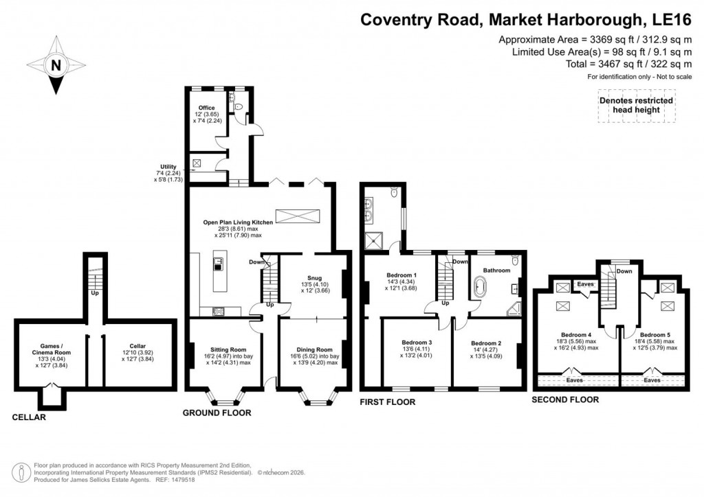 Floorplans For Coventry Road, Market Harborough