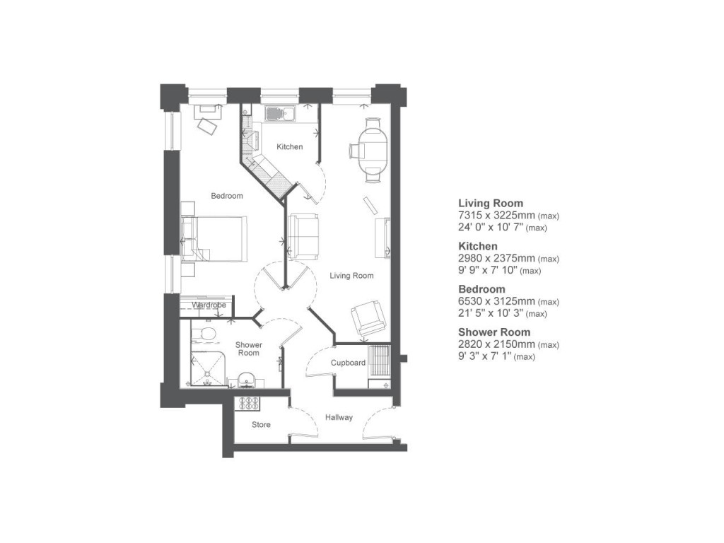 Floorplans For Bowes Lyon Court, Poundbury, Dorchester