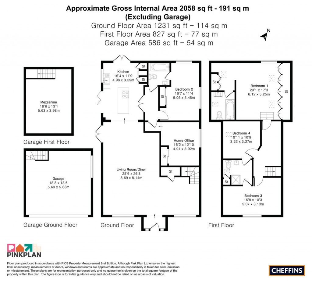 Floorplans For High Street, Harston, Cambridge