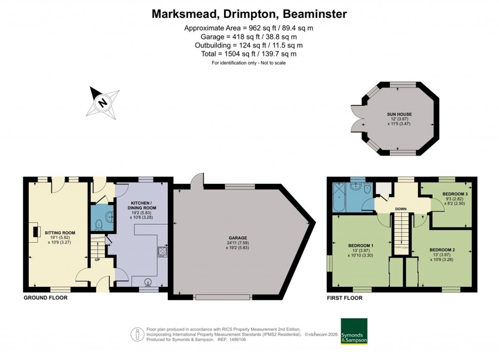 Floorplans For Marksmead, Drimpton, Beaminster