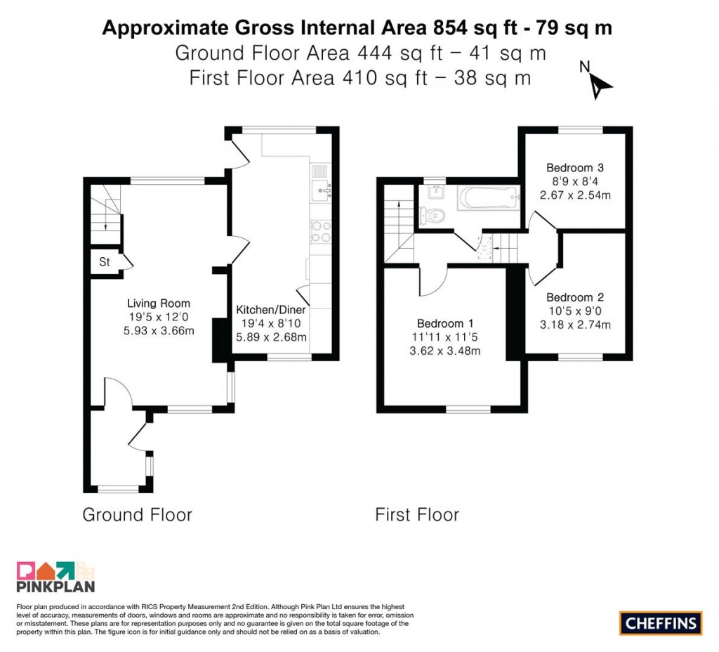 Floorplans For Butt Lane, Milton, Cambridge