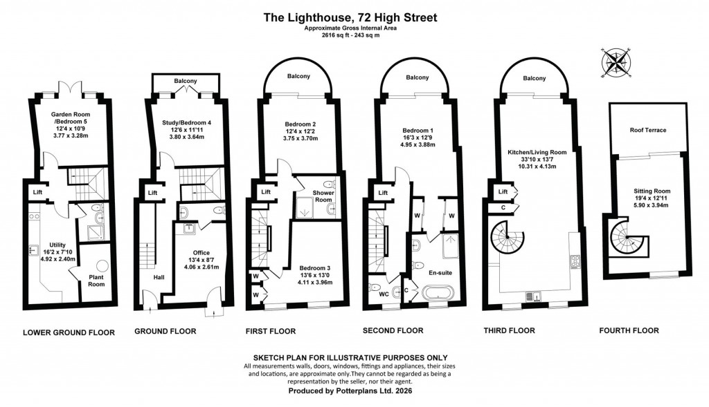 Floorplans For Cowes, Isle of Wight
