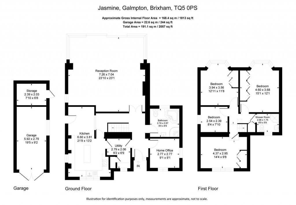Floorplans For Crownhill Crescent, Galmpton, Brixham