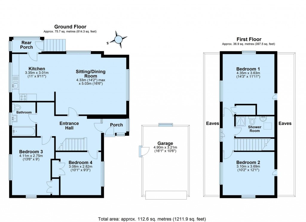 Floorplans For Vicarage Grove, Stoke Gabriel, Totnes
