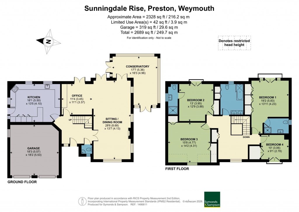 Floorplans For Sunningdale Rise, Preston, Weymouth