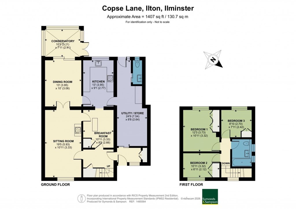 Floorplans For Copse Lane, Ilton, Ilminster