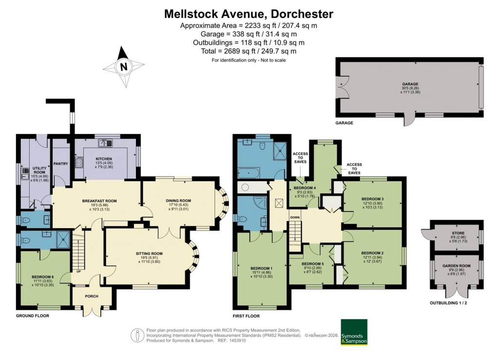 Floorplans For Mellstock Avenue, Dorchester