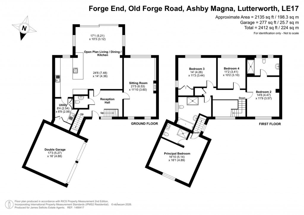 Floorplans For Forge End, Ashby Magna, Lutterworth, Leicestershire