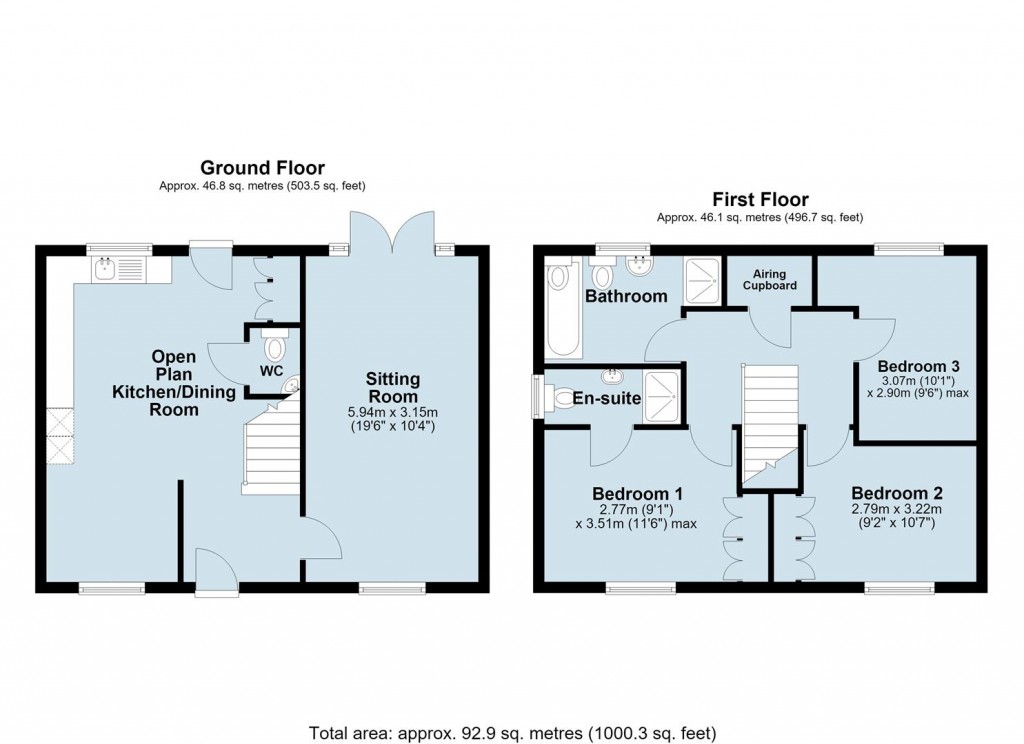 Floorplans For Cony Walk, Grange Park, Northampton