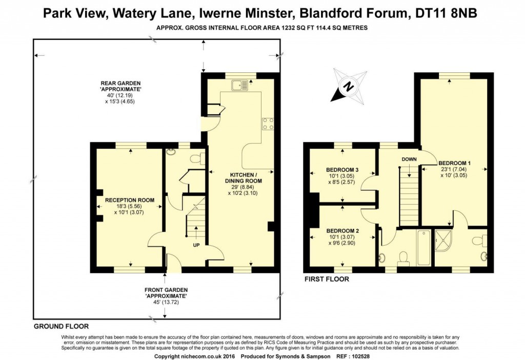 Floorplans For Iwerne Minster, Blandford Forum