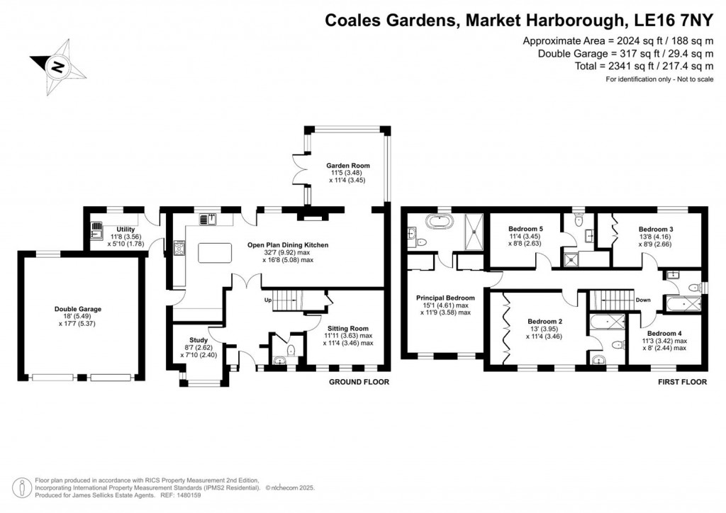 Floorplans For Coales Gardens, Market Harborough