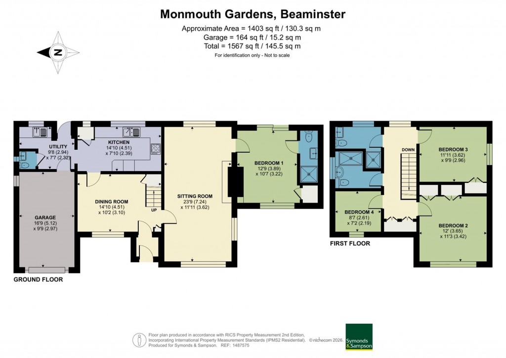 Floorplans For Monmouth Gardens, Beaminster, Dorset
