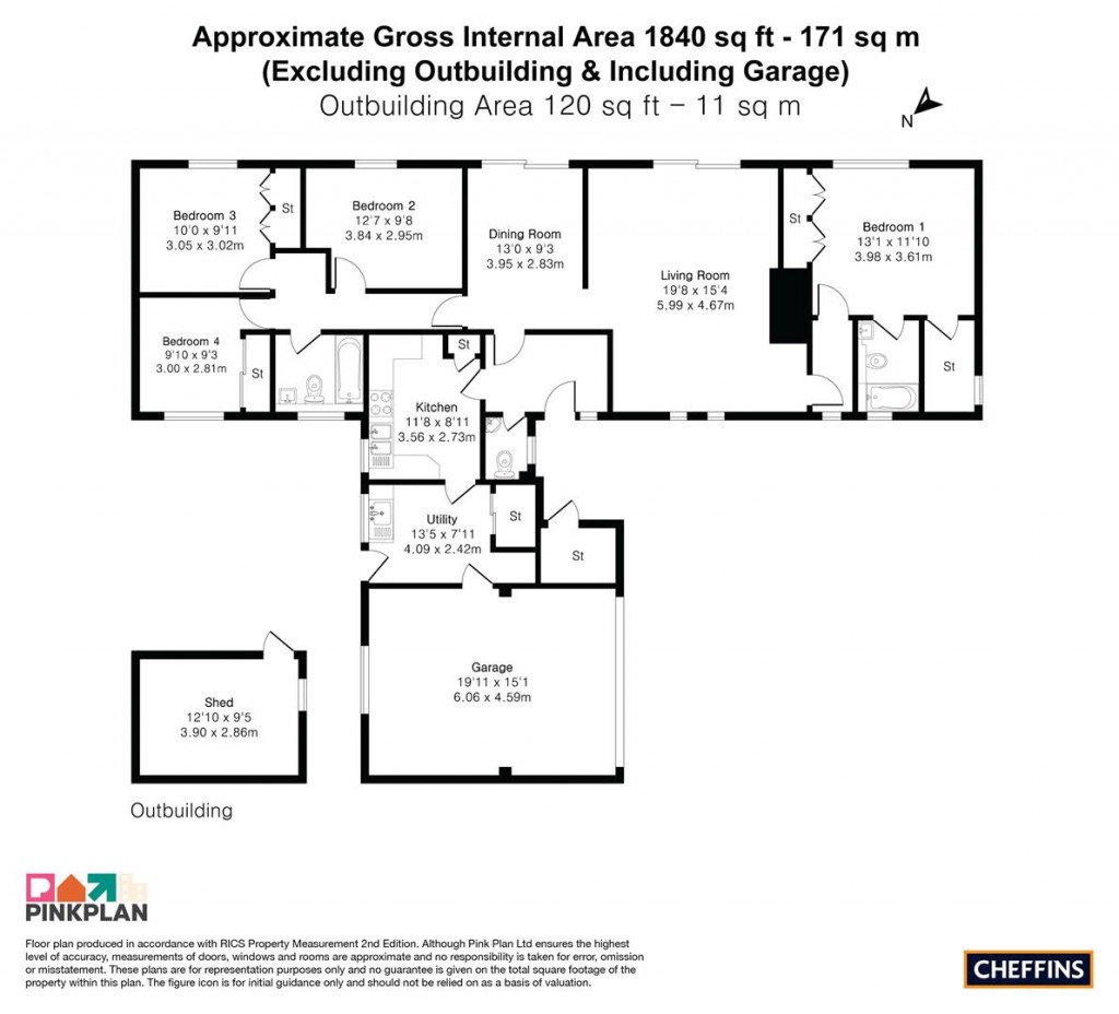Floorplans For Caxton Lane, Foxton, Cambridge