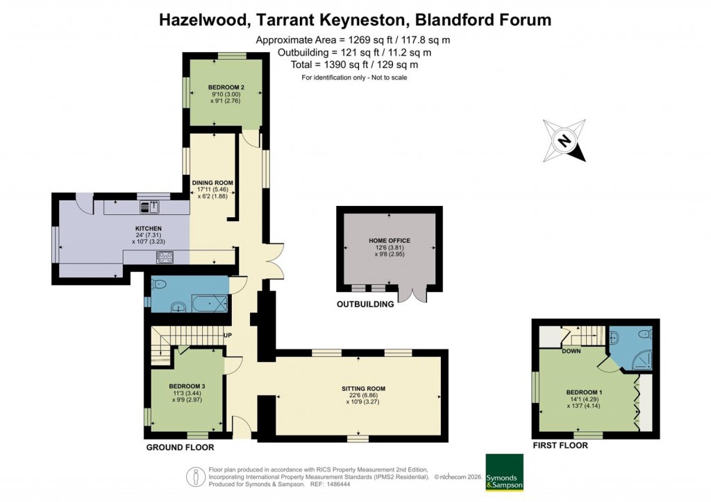 Floorplans For Tarrant Keyneston, Blandford Forum, Dorset