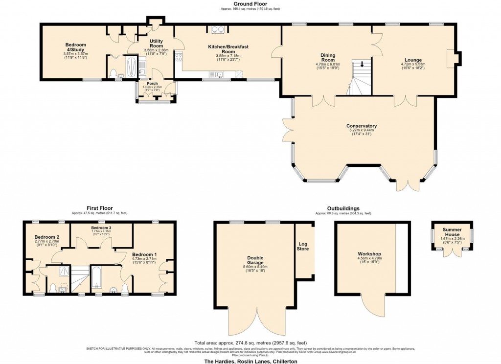 Floorplans For Chillerton, Isle of Wight