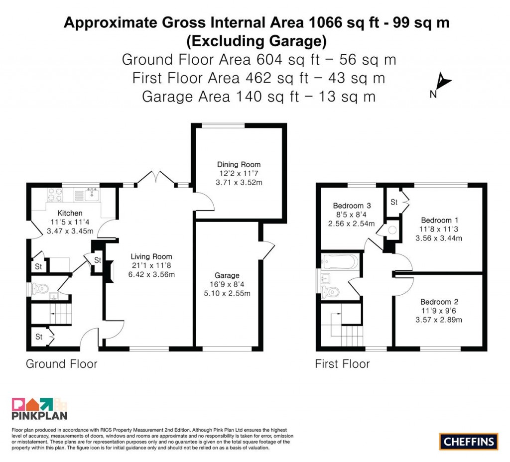 Floorplans For Meadowfield Road, Sawston, Cambridge
