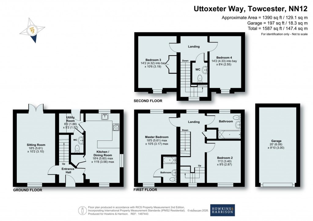 Floorplans For Uttoxeter Way, Towcester, NN12