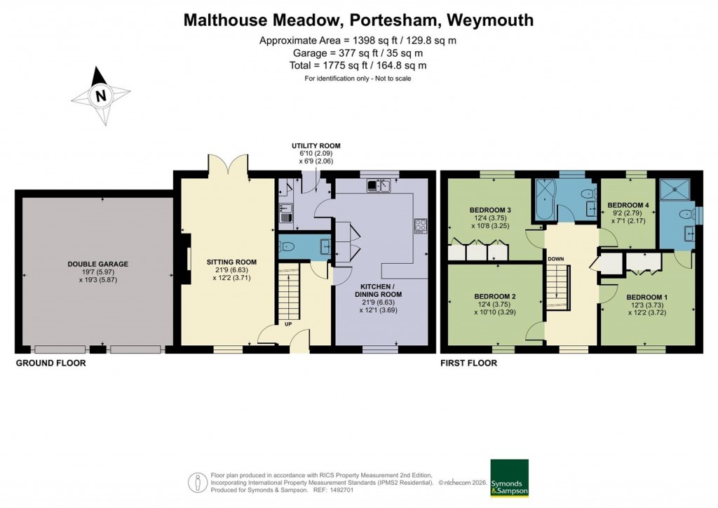 Floorplans For Malthouse Meadow, Portesham, Weymouth