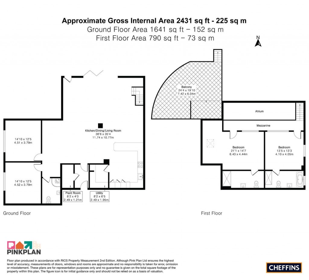 Floorplans For Kingston Pastures Farm, Old Wimpole