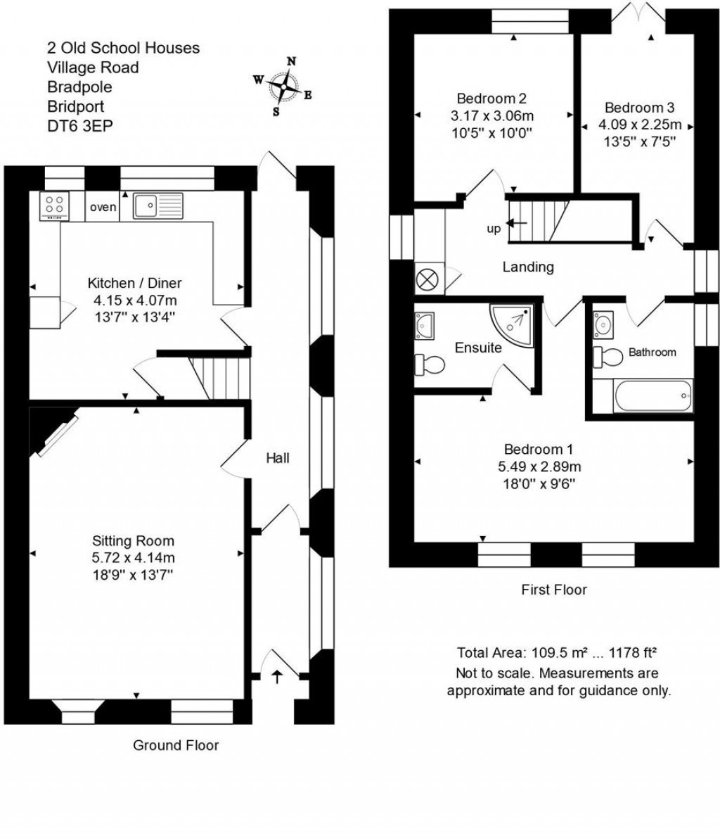 Floorplans For Village Road, Bradpole, Bridport