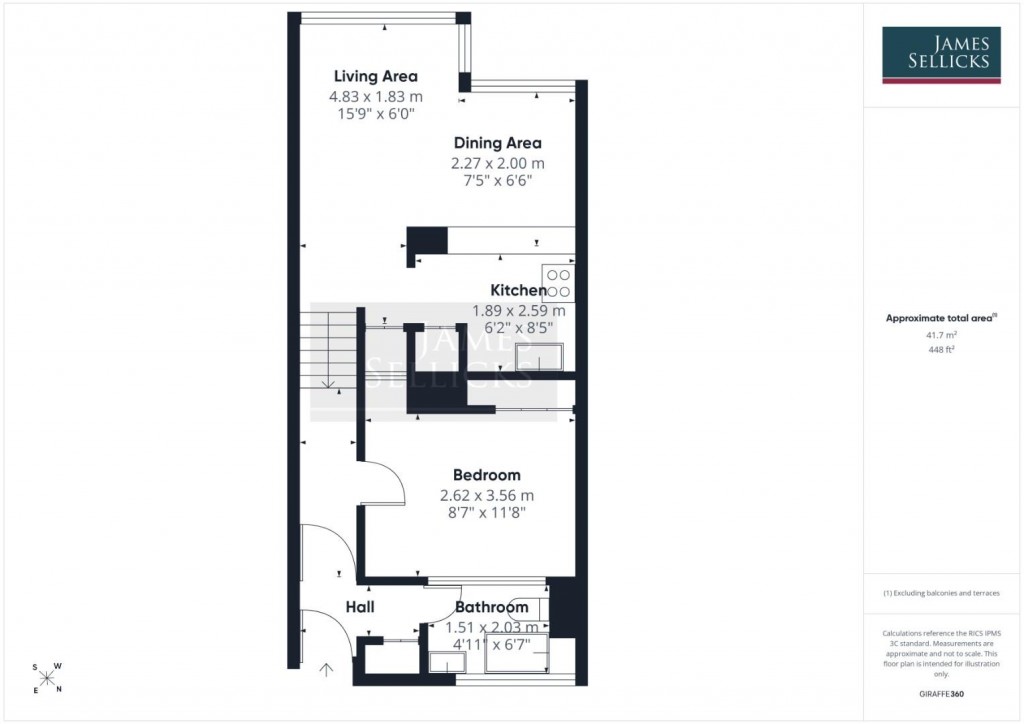 Floorplans For 1 BEDROOM APARTMENT WITH GARAGE - Falmouth Road, Evington, Leicester