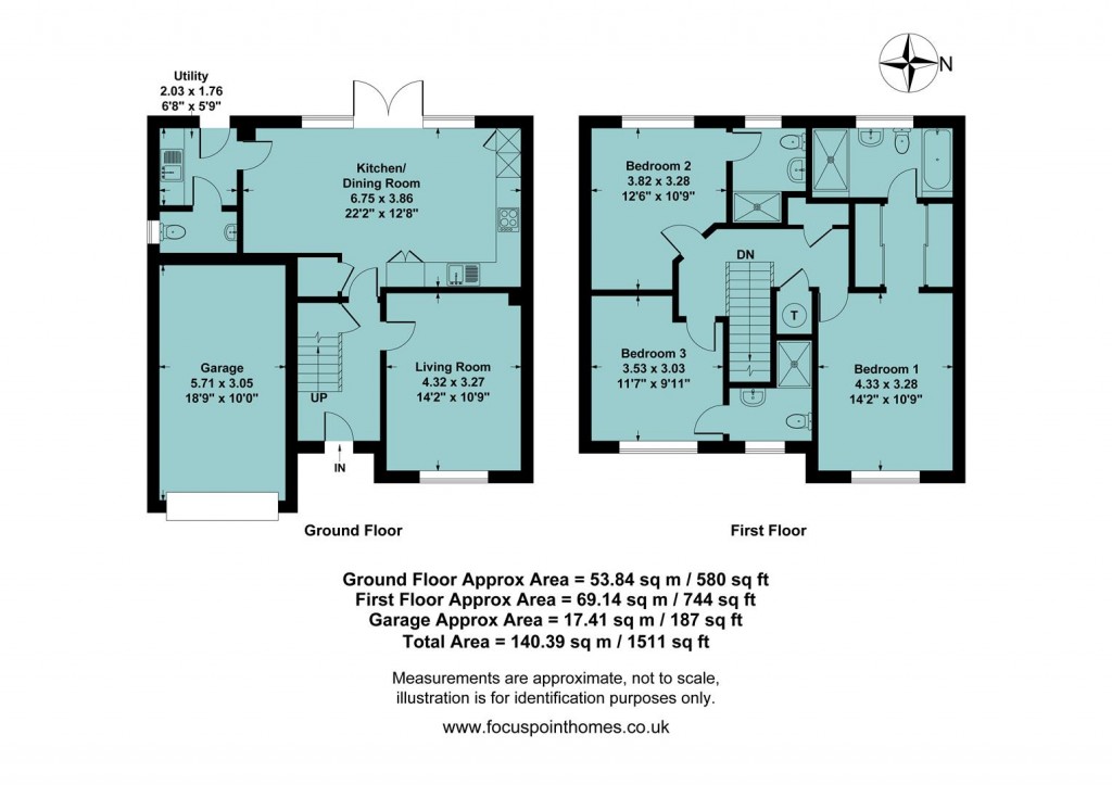 Floorplans For Selby Close, Banbury