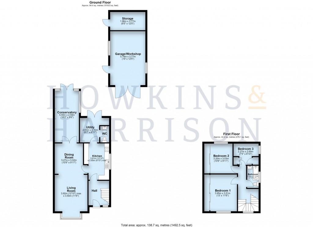 Floorplans For Whitehill Road, Ellistown, LE67