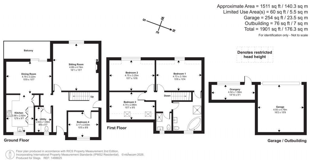 Floorplans For Colway Lane, Lyme Regis