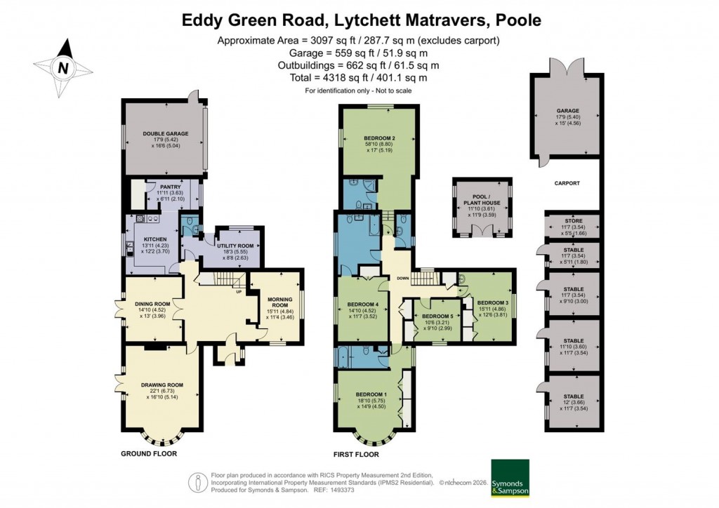Floorplans For Eddy Green Road, Lytchett Matravers, Poole