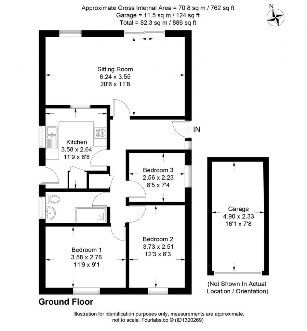 Floorplans For Waterfield Close, Bishops Hull, Taunton