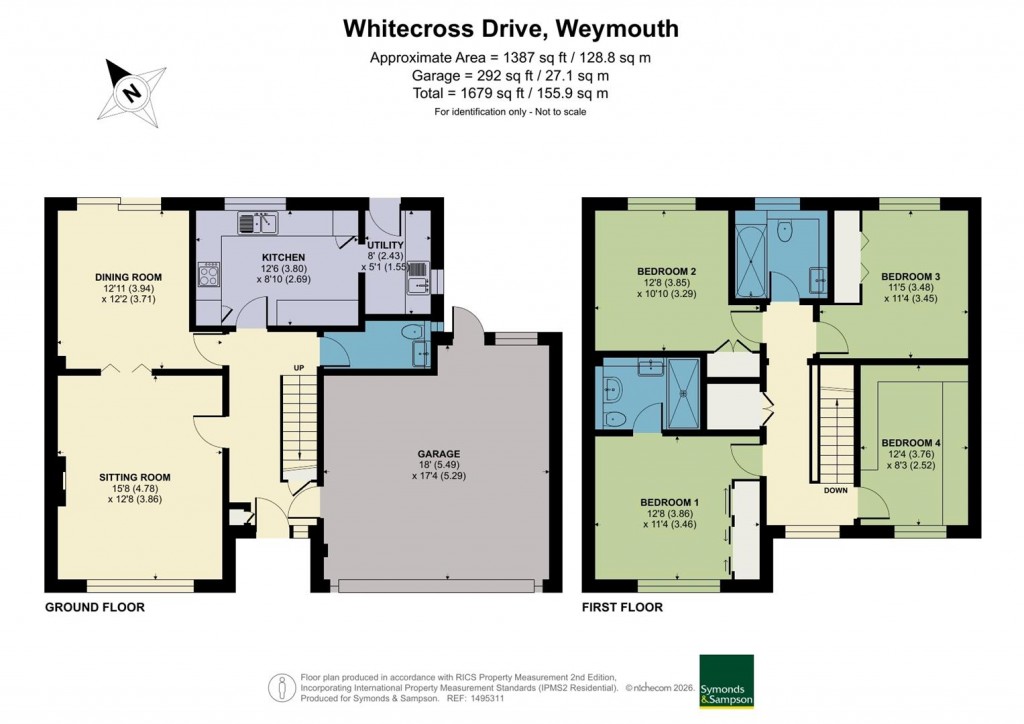Floorplans For Whitecross Drive, Weymouth, Dorset